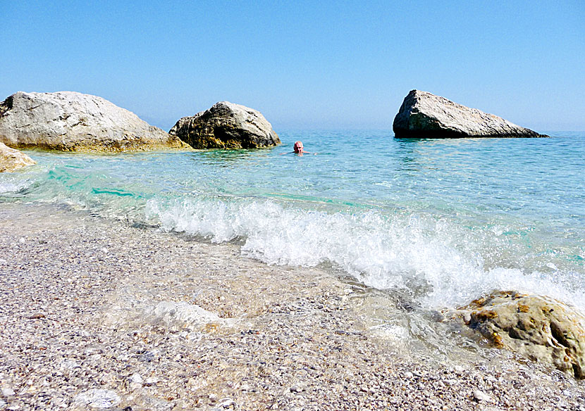 Kalimera beach on Karpathos in the Dodecanese .