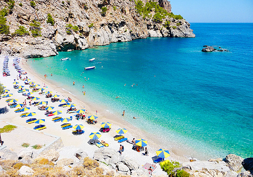 The best beaches on Karpathos. Achata beach.