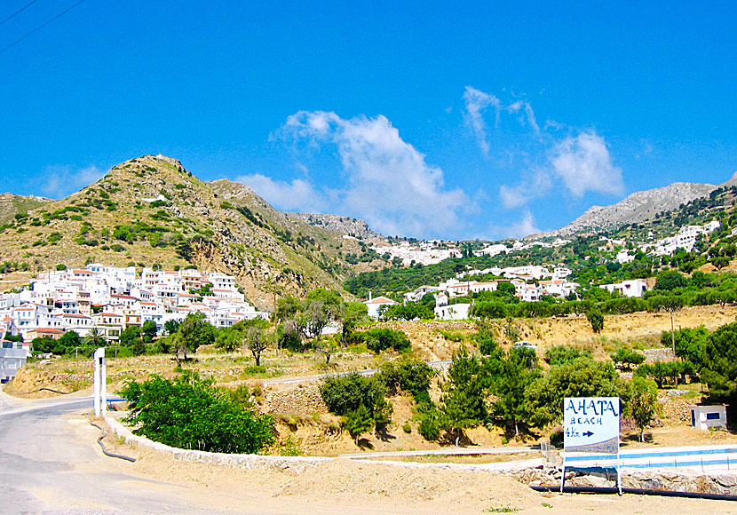 The road to Achata beach in Karpathos.