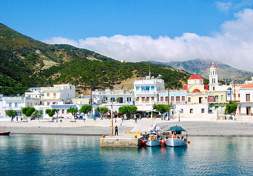 The port in Diafani on Karpathos.