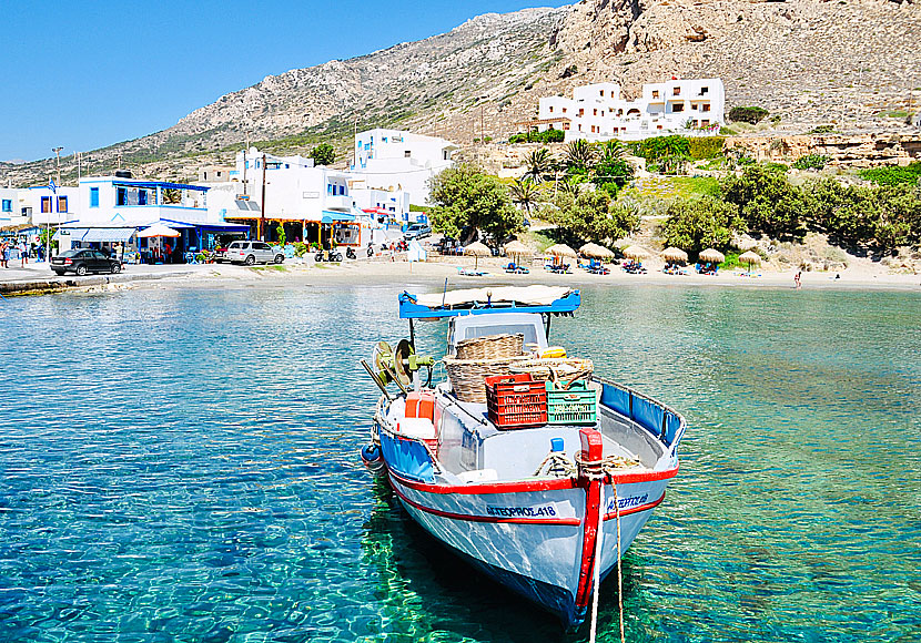 Finiki beach and village in Karpathos.