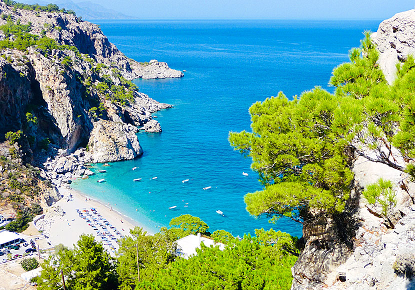 The road to Kyra Panagia beach on Karpathos.