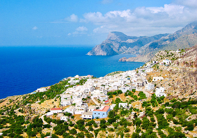 Mesochori is the most beautifully situated village on Karpathos and makes me think of Mordor in Lord of the Rings.