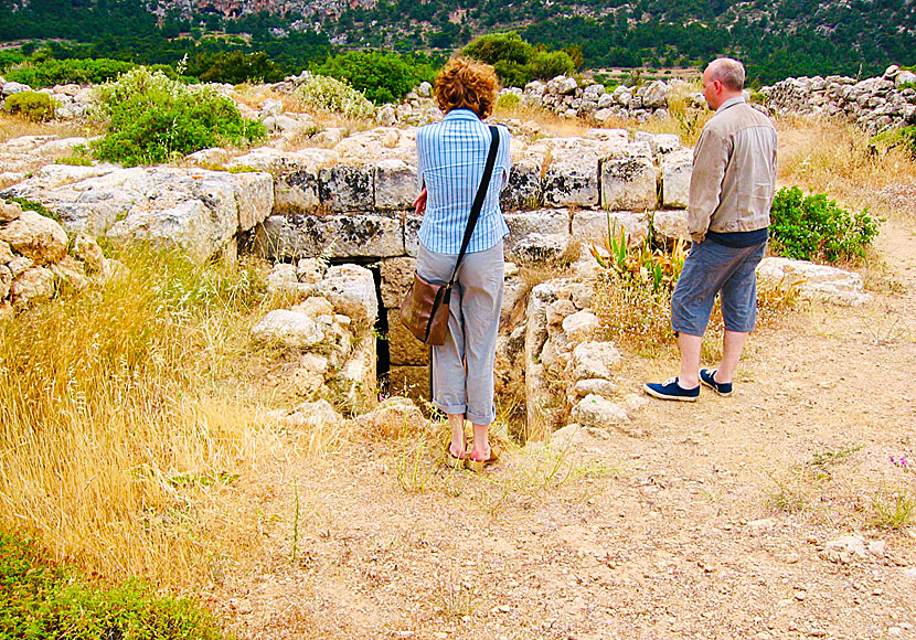 The Roman cisterns above Lefkos in Karpathos.