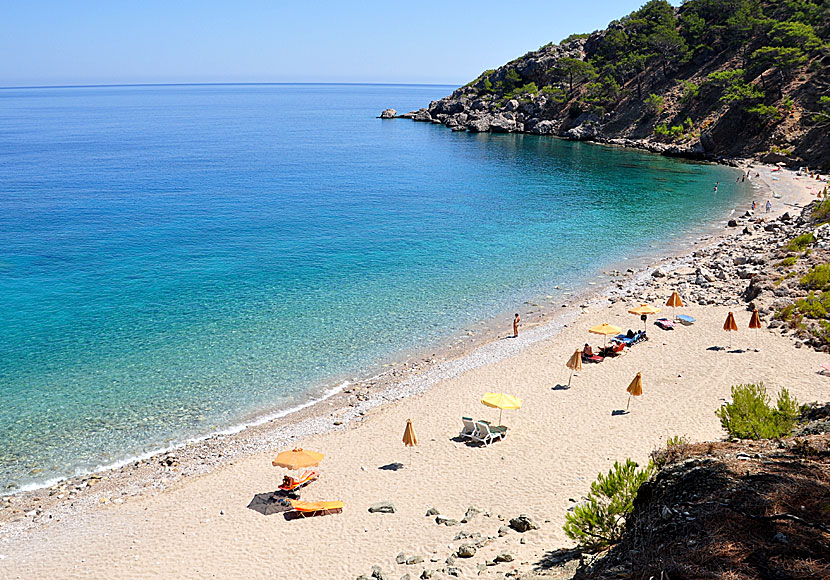 Kato Lakos beach on Karpathos in Greece.