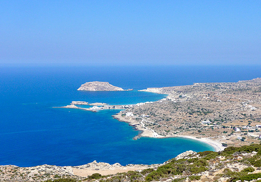 The beaches of Lefkos and Potali on Karpathos in Greece.