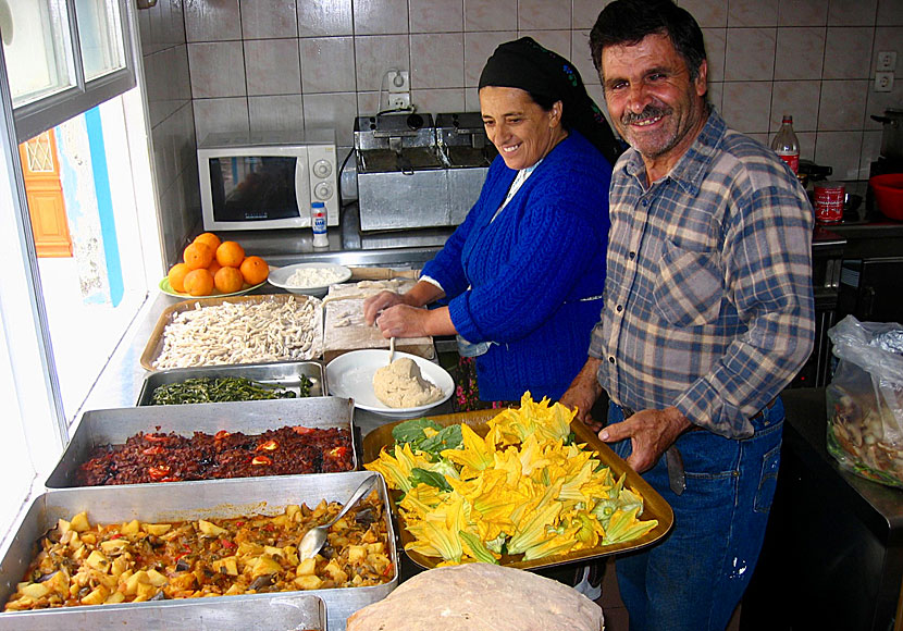 Makarounes in Olympos on Karpathos in Greece.