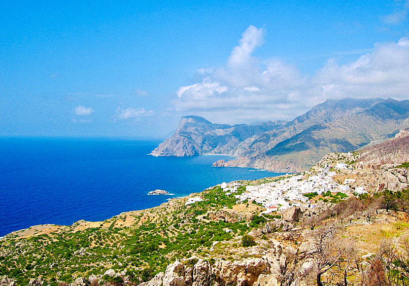 The village of Mesochori on Karpathos in Greece.