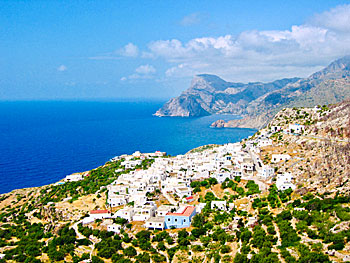 The village Mesochori on Karpathos.