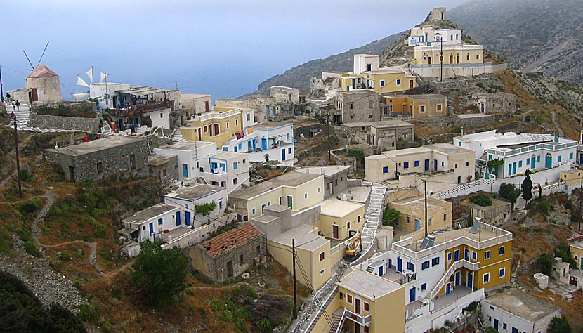 The village Olympos in Karpathos.