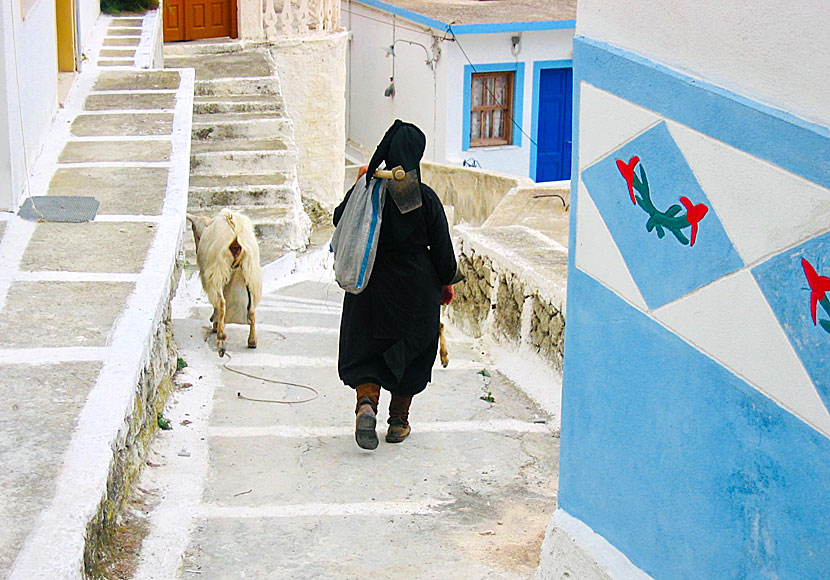 Genuine alleys in Olympos on Karpathos.