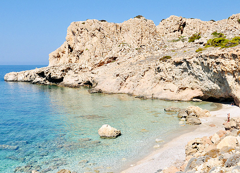 The best beaches on Karpathos. Proni beach.