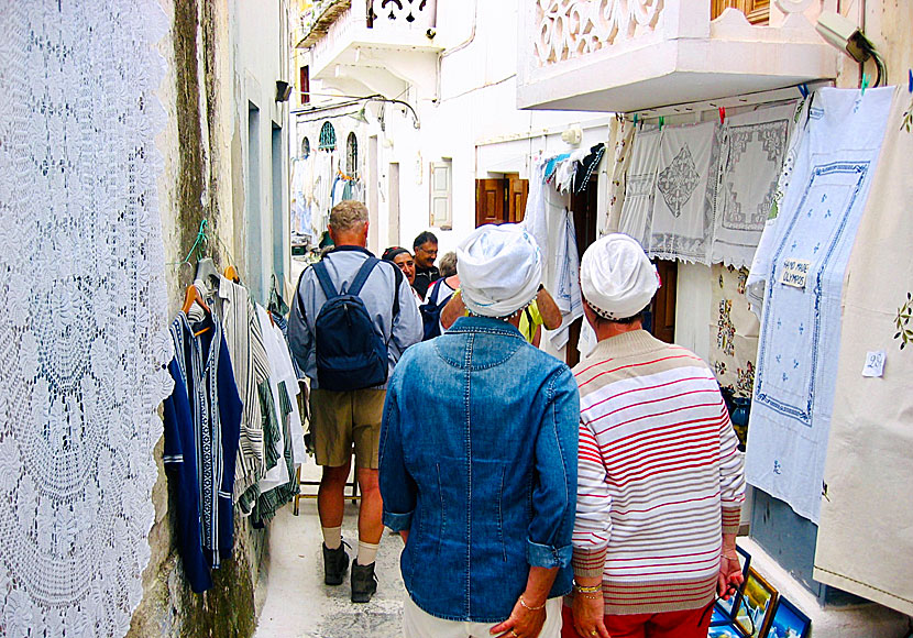 If you like Greek crafts, you can buy nice things in Olympos on Karpathos.