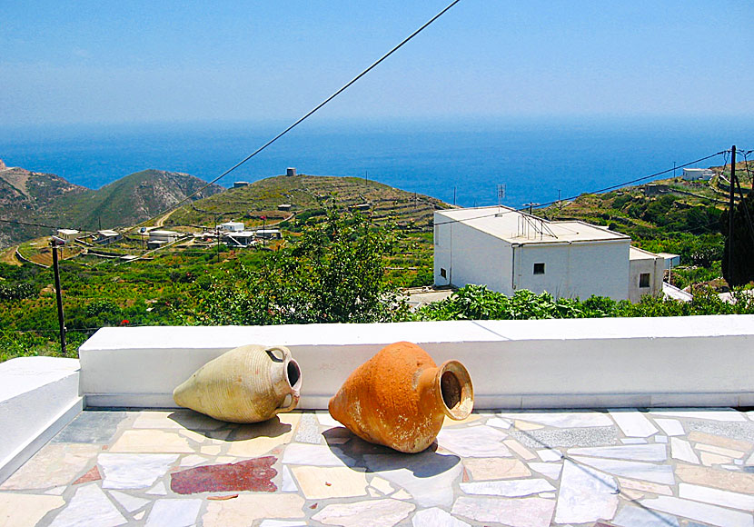 Hotel with a view in Spoa on Karpathos in Greece.