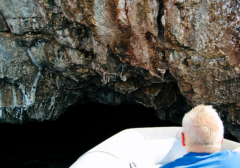 The scary cave opening to Blue Cave on Kastellorizo.