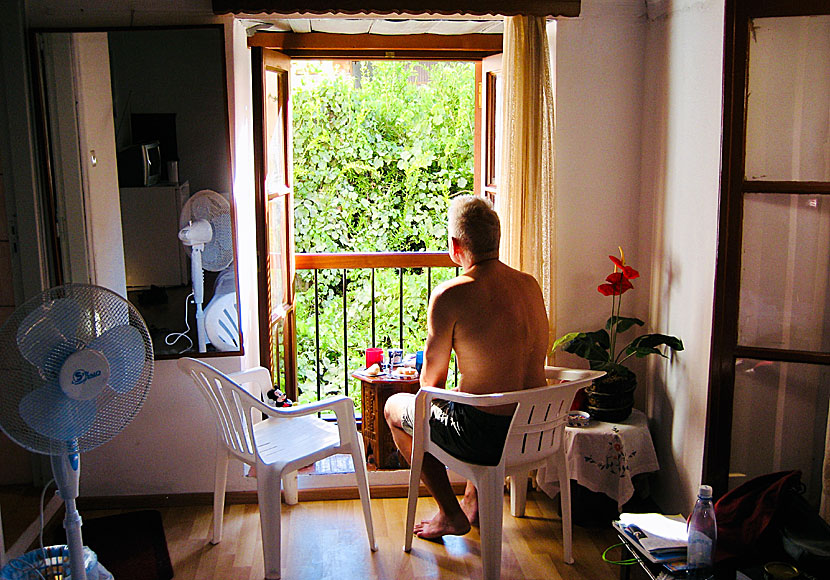 Breakfast at hotel in Megisti on Kastellorizo.
