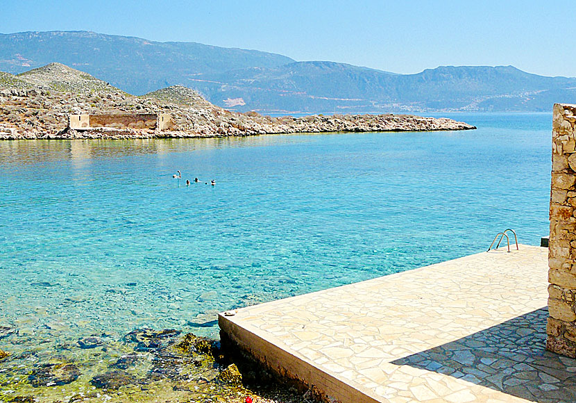 Swimming spots and beaches on the island of Kastellorizo near Kaz in Turkey.