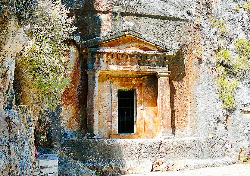 Lycian tomb on Kastellorizo. A tomb from the 4th century BC.