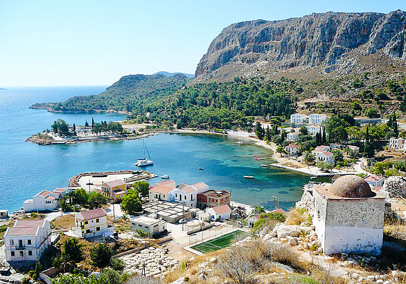 The beautiful Mandraki bay in Megisti on Kastellorizo.