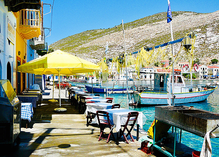 Restaurant Little Paris on the harbor promenade in Megisti is one of the best tavernas on Kastellorizo.