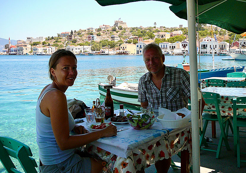 Restaurant Sydney on the harbor promenade in Megisti is one of the best tavernas on Kastellorizo.