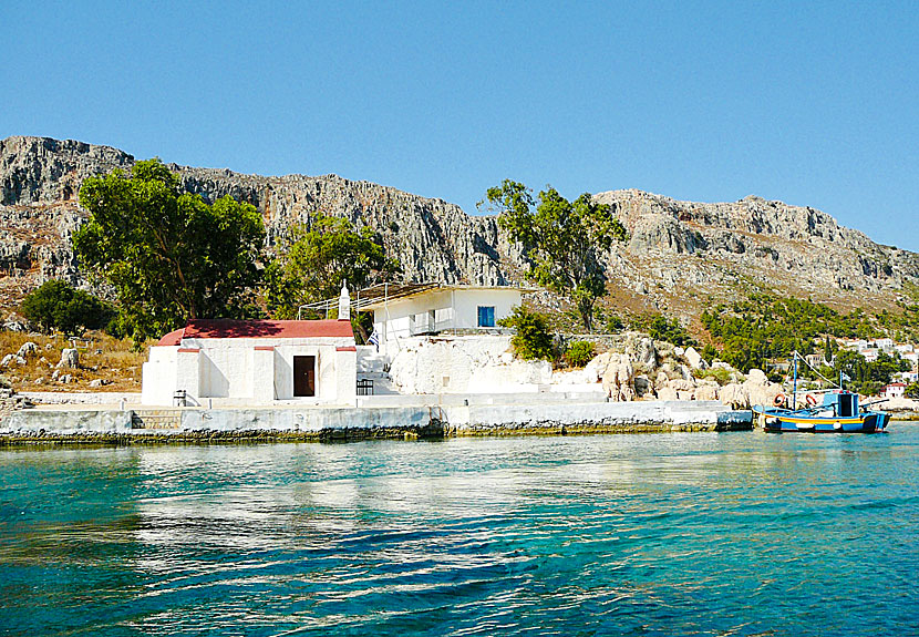 The church bath at Agios Saint George between the blue cave and Megisti on Kastellorizo.