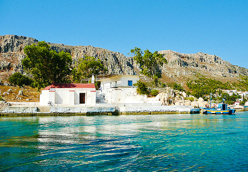 You can go to Saint George beach on Kastellorizo by bathing boat and excursion boat.