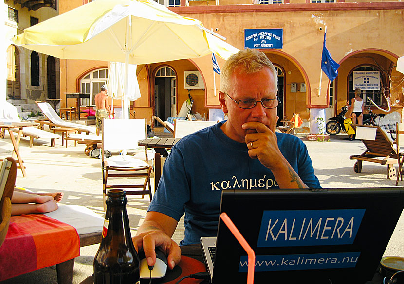 Café Faros in the port of Megisti on Kastellorizo