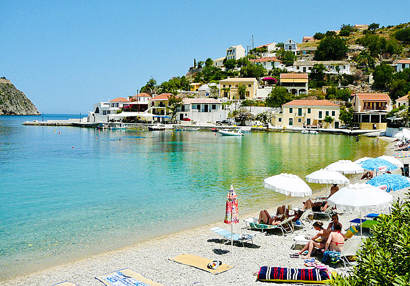 Assos beach in Kefalonia.