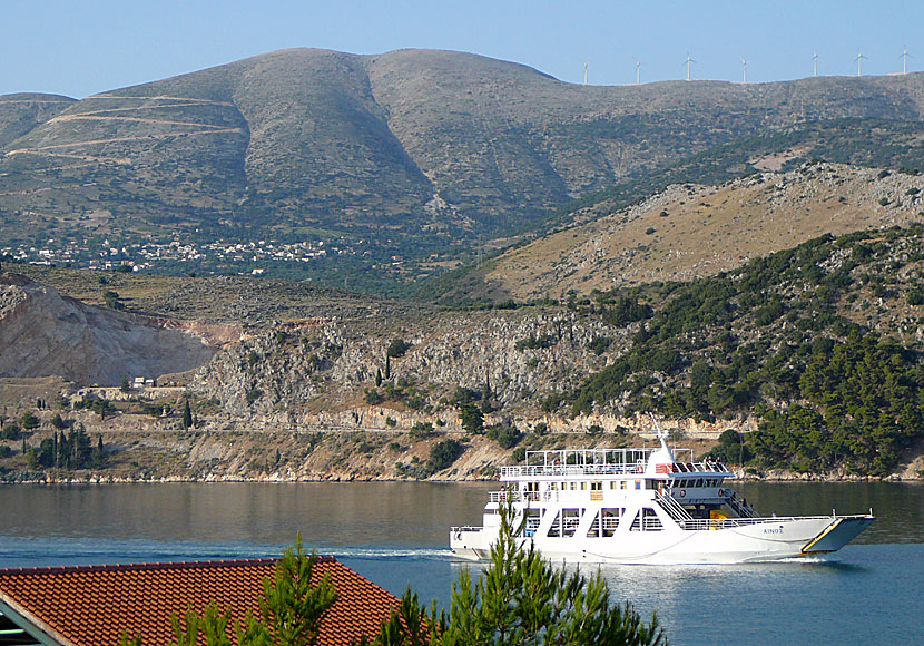 Ferry that runs between Argostoli and Lixouri in Kefalonia.