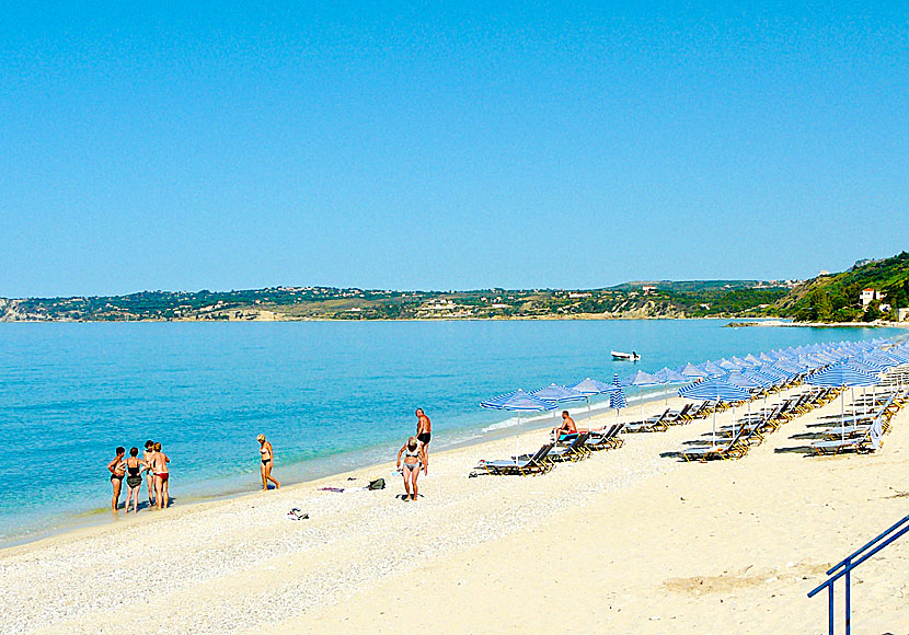 Lourda beach in Lourdata. Kefalonia.