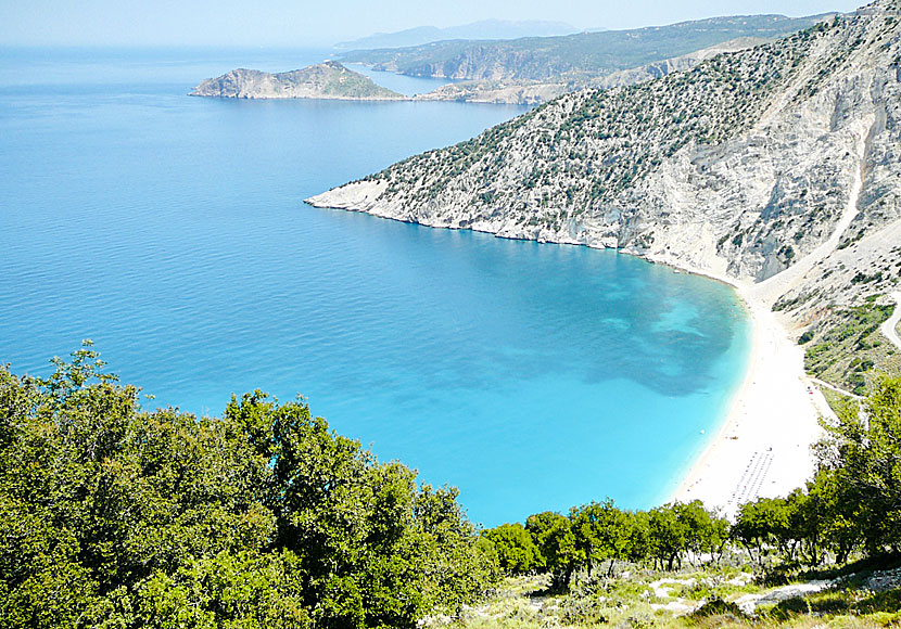 Myrtos is one of Greece's most photographed beaches along with Shipwreck beach in Zakynthos and Porto Katsiki beach in Lefkada.