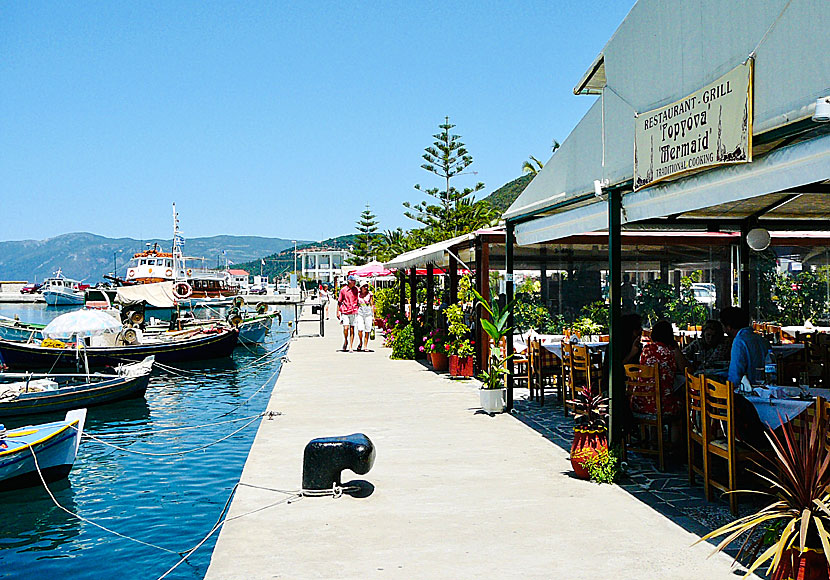 Good restaurants and tavernas in the port of Sami on Kefalonia.