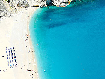 Myrtos beach on Kefalonia.