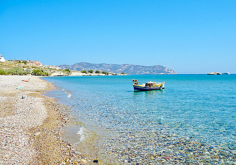 The best beaches on Kimolos. Aliki beach.