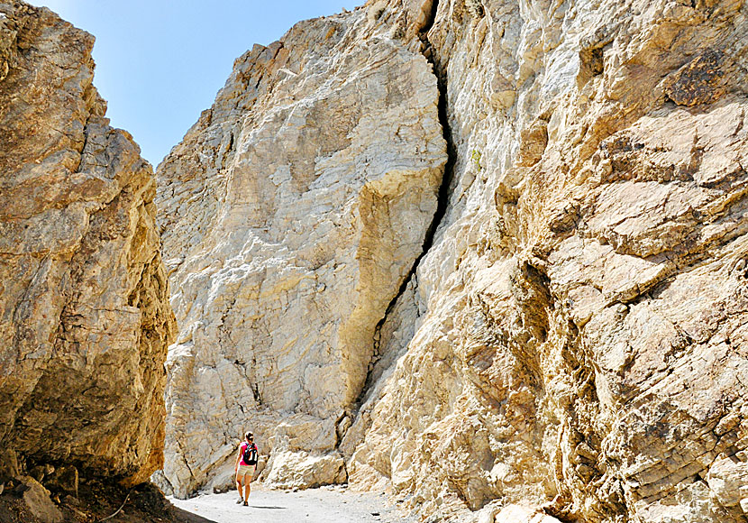 Hike to the hot springs and beaches of Therma.