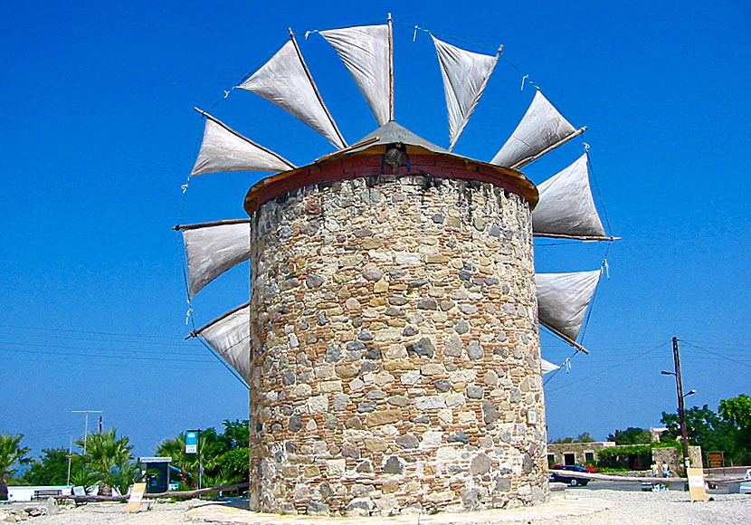Giant windmill in Antimachia in Kos.