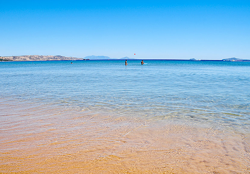 The sea and the sand at Paradise beach in Kos are truly a paradise and are perfect for small children.