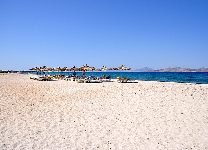 The best beaches on Kos. Golden sand beach.