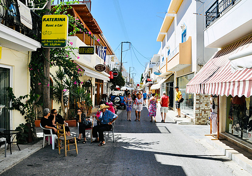 Shopping on the main street in Kardamena on Kos.