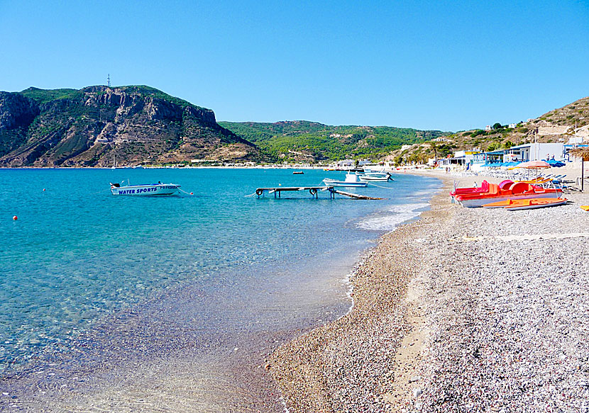 The best beaches on Kos. Kamari beach.