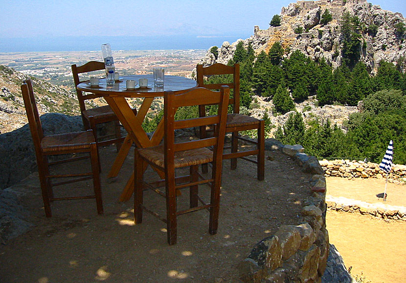 Café with view in Palio Pyli. Kos.