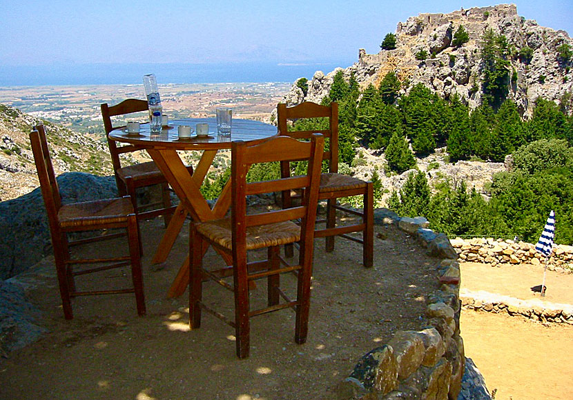 Café with view in Palio Pyli. Kos.