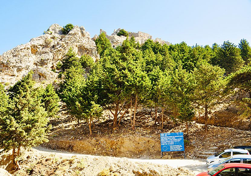 The parking lot below Palio Pyli Castle.