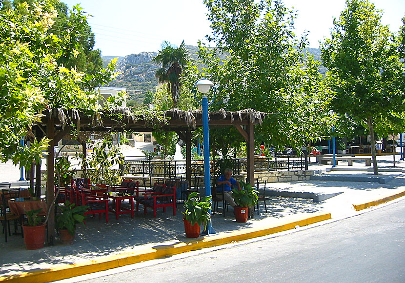 The taverna square in Pyli.  Kos.