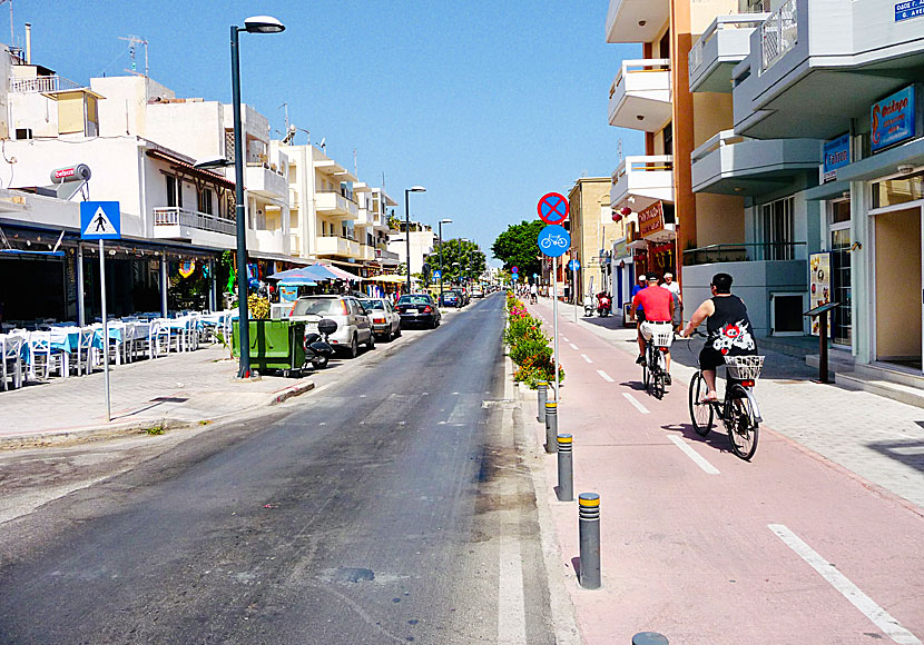 Bike paths in Kos Town.