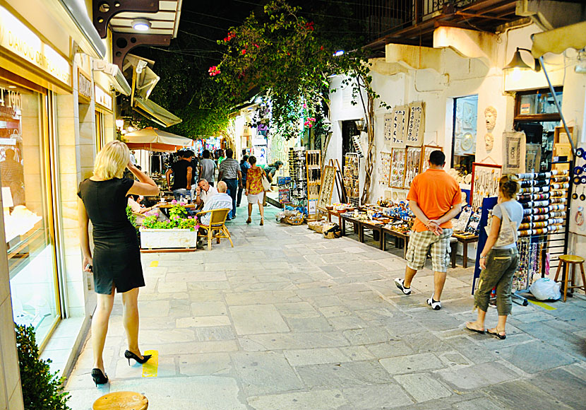 One of the shopping streets in Kos old town.