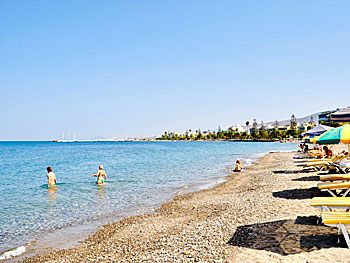 Kos Town beach beach on Kos.