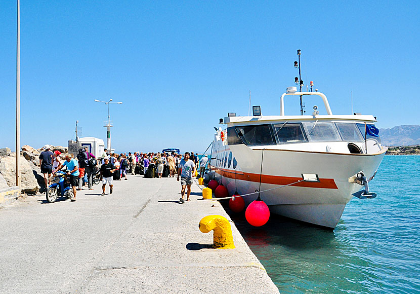 The port of Mastichari from where the boats to Pothia on Kalymnos leave.