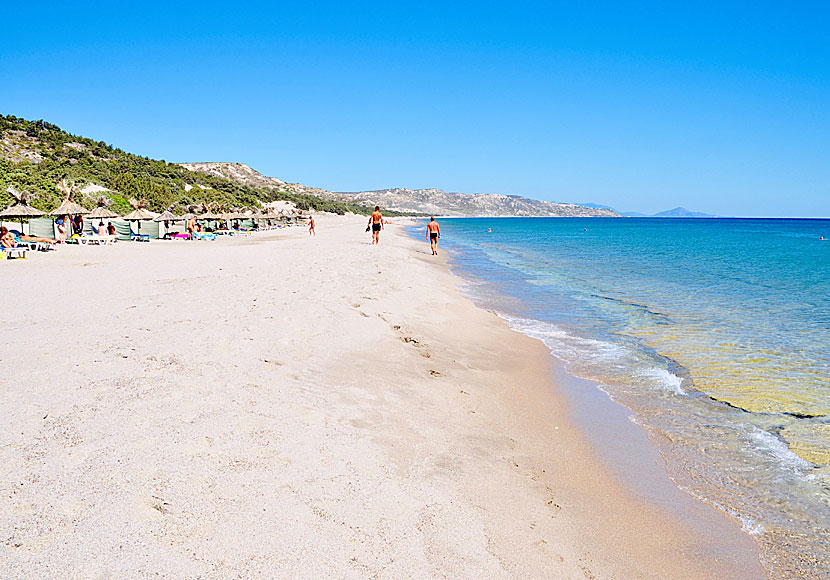 The best beaches on Kos. Polemi beach.